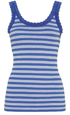 Outlet Tim & Simonsen Top - Isa Rib - Alaska/Bianco T-shirts & Toppe