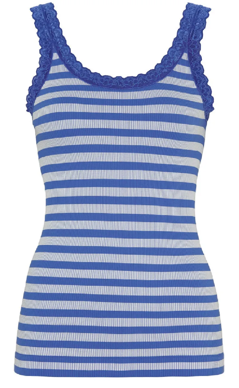 Outlet Tim & Simonsen Top - Isa Rib - Alaska/Bianco T-shirts & Toppe