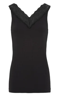 Tim & Simonsen Top - Miriam - Nero T-shirts & Toppe