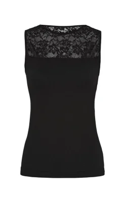 Sale Tim & Simonsen Top - Nancy Rib - Black T-shirts & Toppe