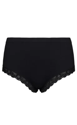 Discount Tim & Simonsen Trusser - Feline Rib Midi - Nero Undertøj & Shapewear