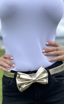 Sale Tim og Simonsen Bælte - Anni Bow - Gold Tasker