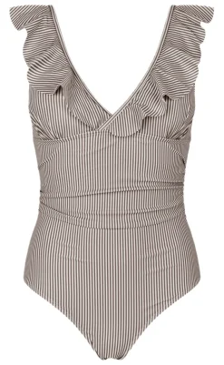 Outlet Badedragt - Madina - Brown Stripes Badetøj