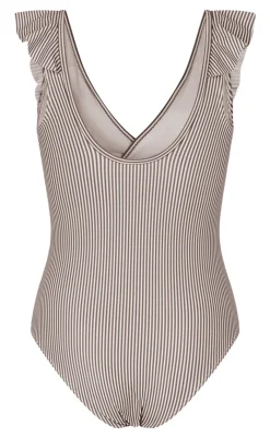 Outlet Badedragt - Madina - Brown Stripes Badetøj