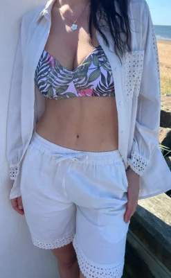 Bikini Overdel / Top - Eda - Palm Print Badetøj|T-shirts & Toppe