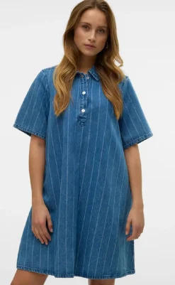 Sale Kjole - Ocean - Medium Blue Denim Kjoler