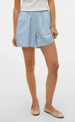 Sale Shorts - Charlotte - Air Blue Cloud Dancer/Twill Shorts