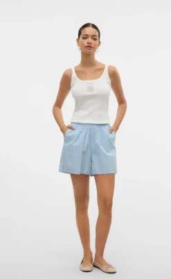 Sale Shorts - Charlotte - Air Blue Cloud Dancer/Twill Shorts