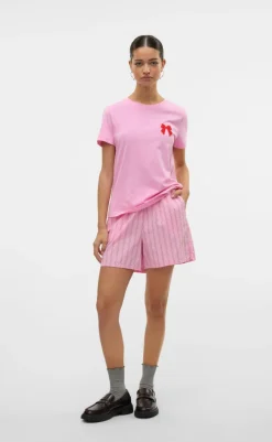 Outlet Shorts - Charlotte - Bonbon Fiery red/Cloud Dancer Shorts