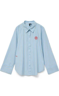 Sale Skjorte - Charlotte - Air Blue Cloud Dancer/Twill Skjorter