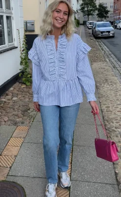 Online VILA Bukser / Jeans - Kelly - Medium Blue Denim Bukser & Jeans