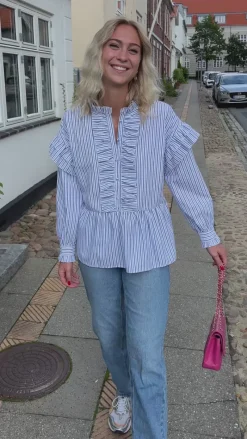 Online VILA Bukser / Jeans - Kelly - Medium Blue Denim Bukser & Jeans