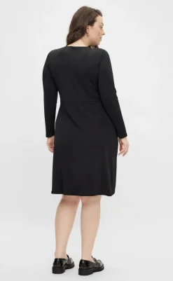 Outlet Kjole - Nayeli Long Wrap - Black Kjoler