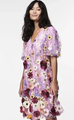 Discount Kjole - Flowering - Pink Lavender Kjoler