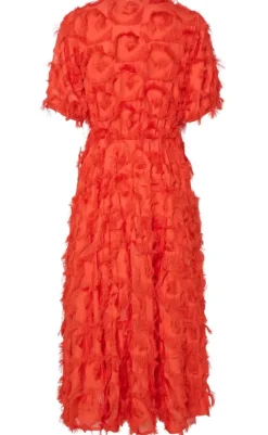 Clearance Kjole - Pazylla Midi - Cherry Tomato Kjoler