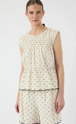 Best Top - Dobby - Gardenia T-shirts & Toppe